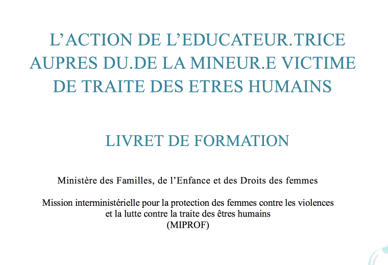 FRANCE L’action de l’éducateur auprès de mineurs victimes de la traite des êtres humains