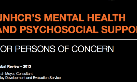 UNHCR’s mental health and psychological support for persons of concern