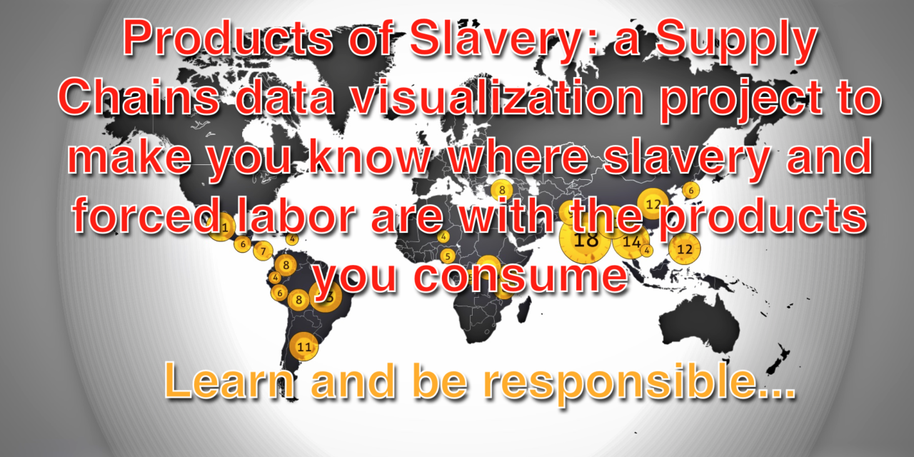 Products of Slavery: a Supply Chains data visualization project to make you know where slavery and forced labor are with the products you consume