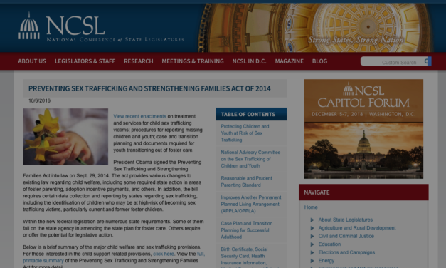 UNITED STATES — PREVENTING SEX TRAFFICKING AND STRENGTHENING FAMILIES ACT OF 2014