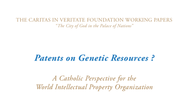 THE CARITAS IN VERITATE FOUNDATION WORKING PAPERS — Patents on Genetic Resources&nbsp;?