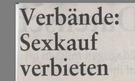 Verbände: Sexkauf verbieten !