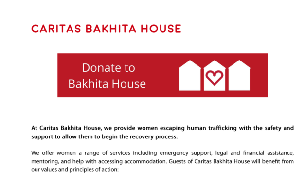 ENGLAND — CARITAS BAKHITA HOUSE IN LONDON