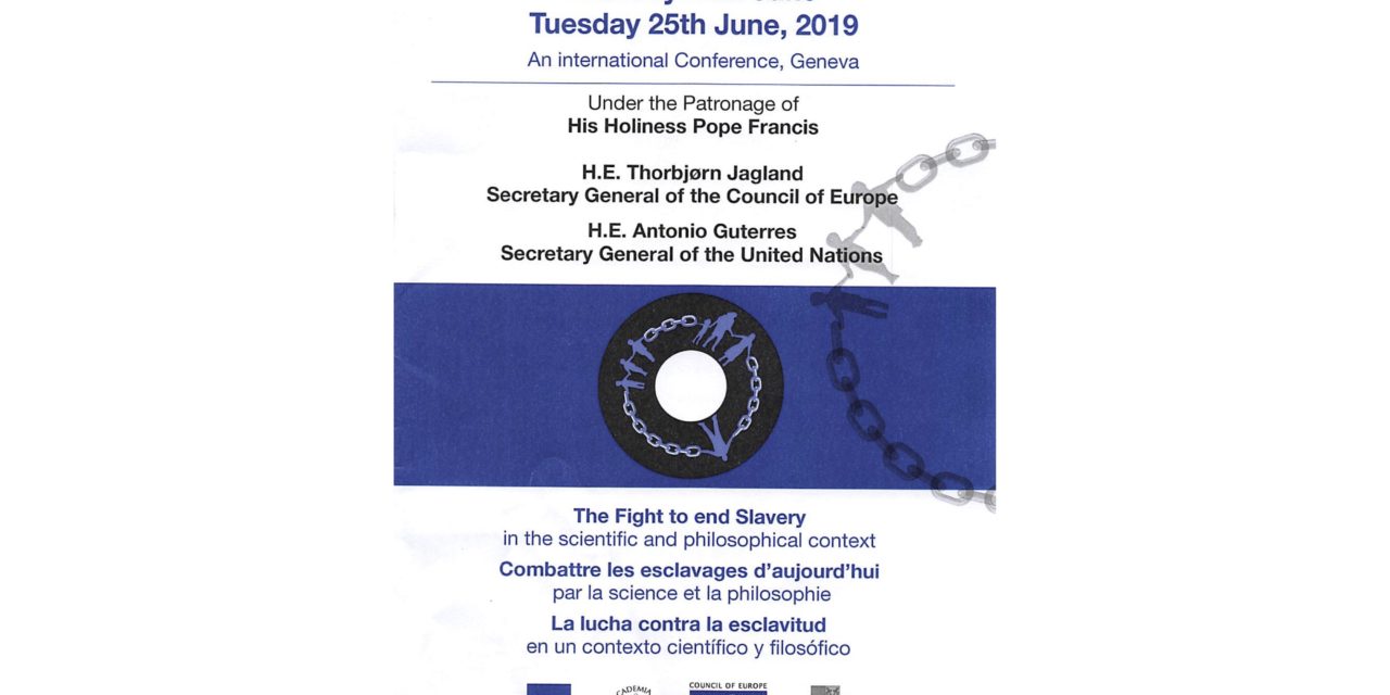 Michel Veuthey : Comment combattre la traite des êtres humains ? The Fight to end Slavery — FORUM ENGELBERG — Geneva 24th and 25th June 2019