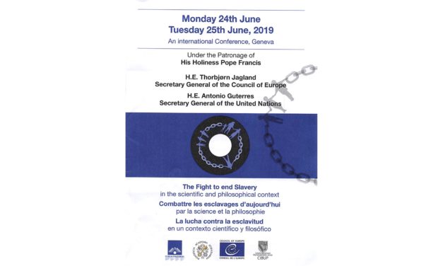 Michel Veuthey : Comment combattre la traite des êtres humains ? The Fight to end Slavery — FORUM ENGELBERG — Geneva 24th and 25th June&nbsp;2019