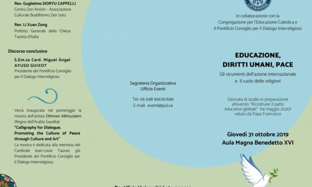 Pontificia Università Lateranense 31 ottobre 2019 — Evento “Educazione, Diritti Umani, Pace”