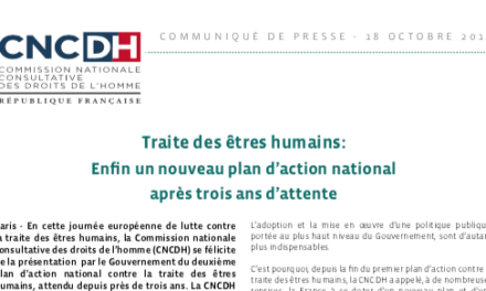 FRANCE — Traite des êtres humains: Enfin un nouveau plan d’action national après trois ans d’attente