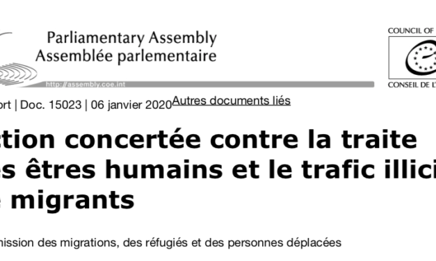 Action concertée contre la traite des êtres humains et le trafic illicite de migrants