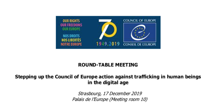 Stepping up the Council of Europe action against trafficking in human beings in the digital age