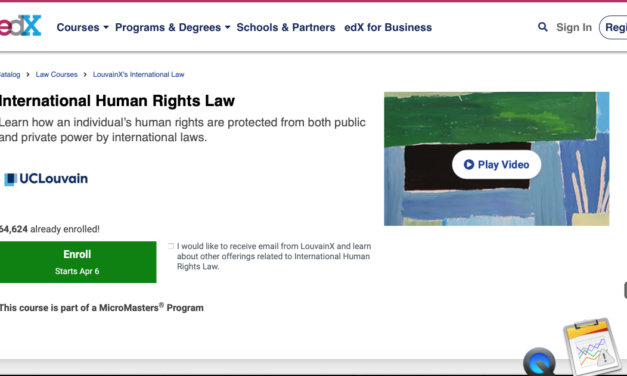 UNIVERSITY OF LOUVAIN – International Human Rights Law ONLINE COURSE