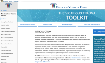US OFFICE FOR VICTIMS OF CRIME — Vicarious Trauma and Burnout —  COMPASSION FATIGUE/VICARIOUS TRAUMA TRAINING AND TOOLKIT