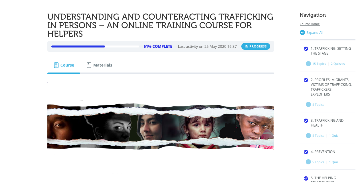 ONLINE COURSE ON HUMAN TRAFFICKING _ UNDERSTANDING AND COUNTERACTING TRAFFICKING IN PERSONS – AN ONLINE TRAINING COURSE FOR HELPERS