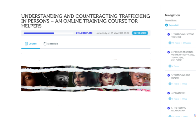 ONLINE COURSE ON HUMAN TRAFFICKING _ UNDERSTANDING AND COUNTERACTING TRAFFICKING IN PERSONS – AN ONLINE TRAINING COURSE FOR HELPERS