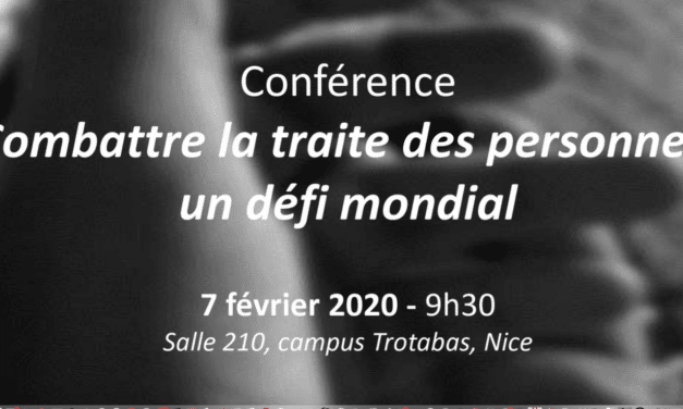 IDPD Université de Nice, 7 février 2020 — Conférence de l’Ambassadeur de l’Ordre de Malte pour la lutte contre la traite de personnes