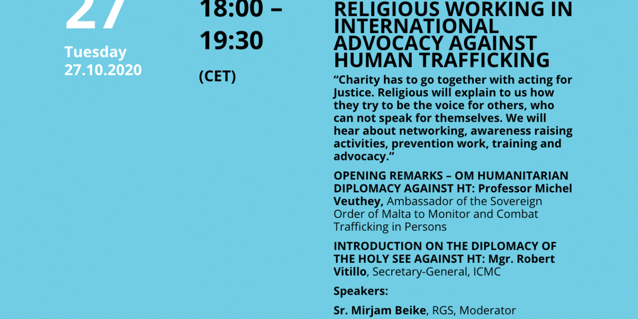 Religious Working In International Advocacy Against Human Trafficking (ON-DEMAND VIDEO WEBINAR)