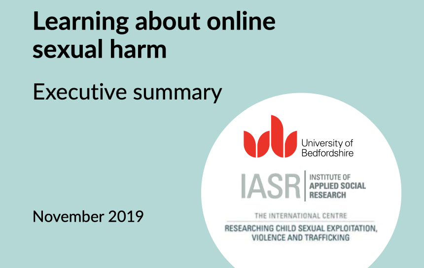 Learning about online sexual harm