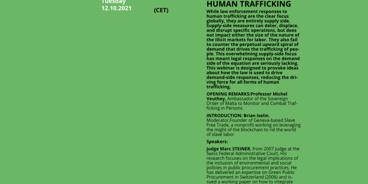 Legal Approaches To Reducing The Demand Behind Human Trafficking
