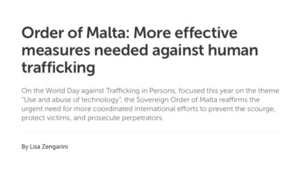 30th July International Day against Trafficking — Order of Malta: More effective measures needed against human trafficking