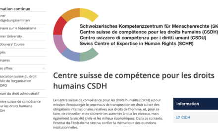 Centre suisse de compétence pour les droits humains (CSDH) —  Exploitation des mineurs dans le contexte de la traite des êtres humains en Suisse
