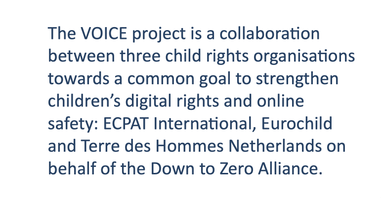 The VOICE project, a common goal to strengthen children’s digital rights and online safety