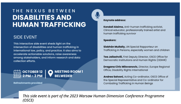 osce INVISIBLE VICTIMS THE NEXUS BETWEEN DISABILITIES AND TRAFFICKING IN HUMAN BEINGS
