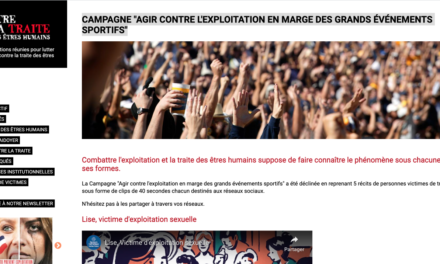 CAMPAGNE “AGIR CONTRE L’EXPLOITATION EN MARGE DES GRANDS ÉVÉNEMENTS SPORTIFS”