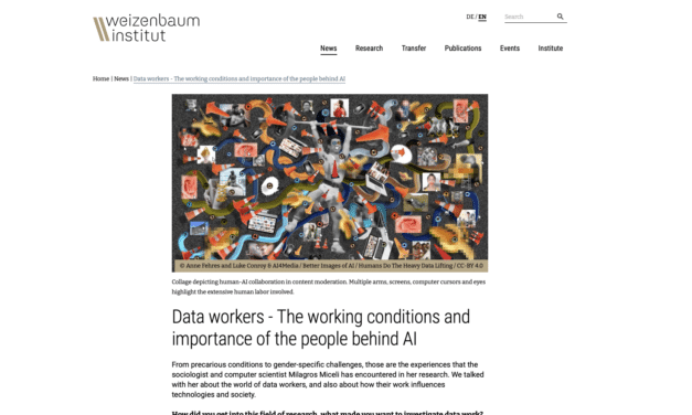 WEIZENBAUM INSTITUT — Data workers — The working conditions and importance of the people behind AI — A 2023 report from the World Bank published estimates that there are between 150 and 430 million data workers worldwide