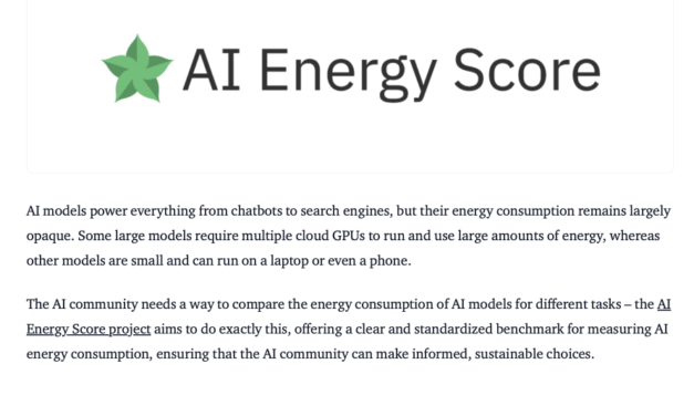 Announcing AI Energy Score Ratings