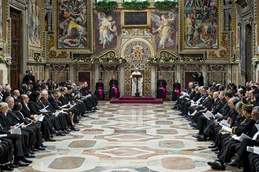 8 Jan 2018 — POPE’S SPEECH TO THE DIPLOMATS — World peace depends on right to life, Pope tells diplomats — The Pope warned against the movement to invent ‘new rights’ that clash with traditional morality