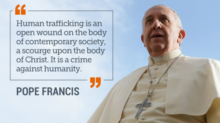 Pape François: Face à la traite des personnes, l’Église est la dernière ancre du salut — The Church is the last anchor of salvation for Human Trafficking